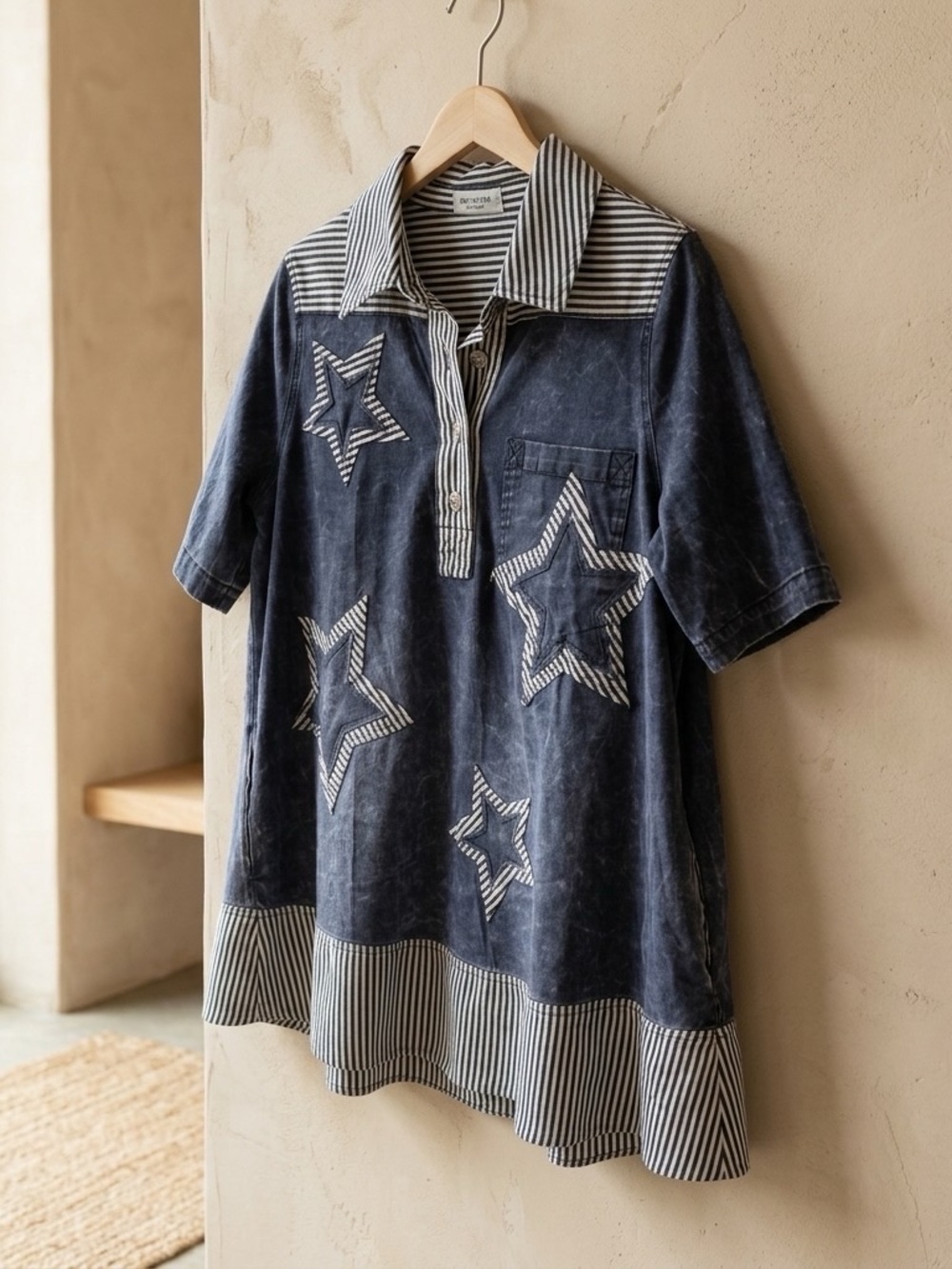 Denim Minidress /Tunic 190% Cotton